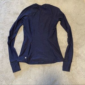 Navy fitted running long sleeve shirt-lulu lemon
